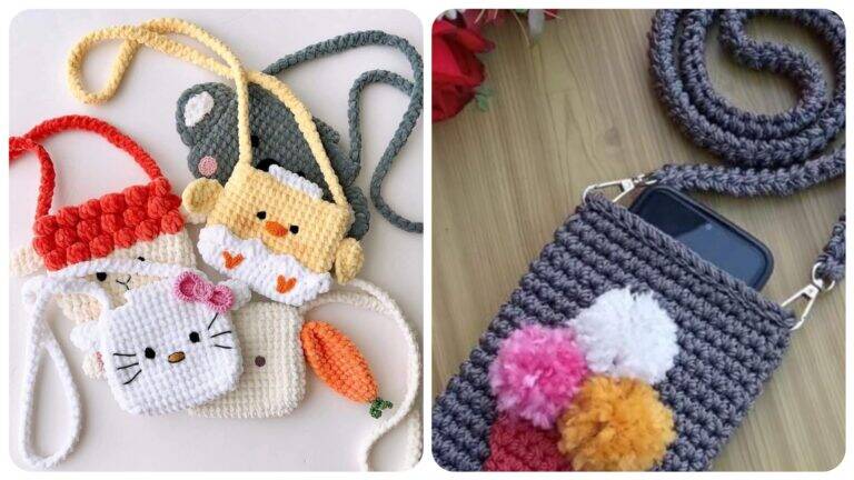 Bolsinhas Porta Celular em Crochê: Praticidade e Estilo Artesanal