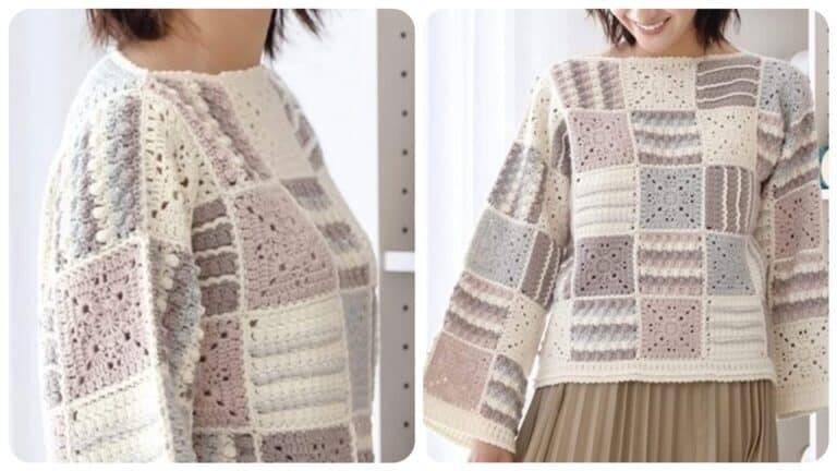 Estilo em Camadas: Descubra o Encanto do Casaco Patchwork em Crochê