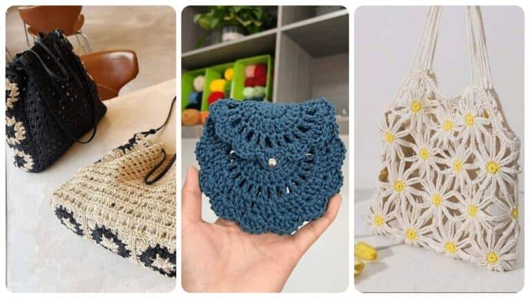 Sensacional – 13 Bolsas de Crochê Simples com Gráficos e Como Fazer