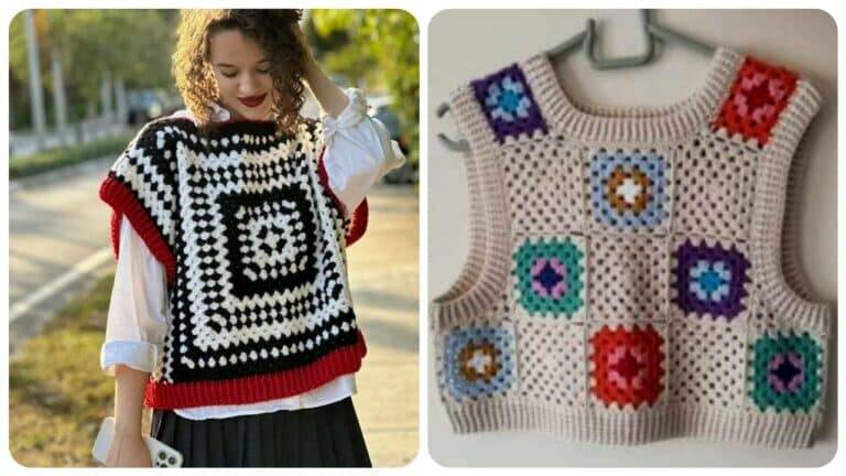 Coletinhos de Crochê em Squares: Moda e Artesanato