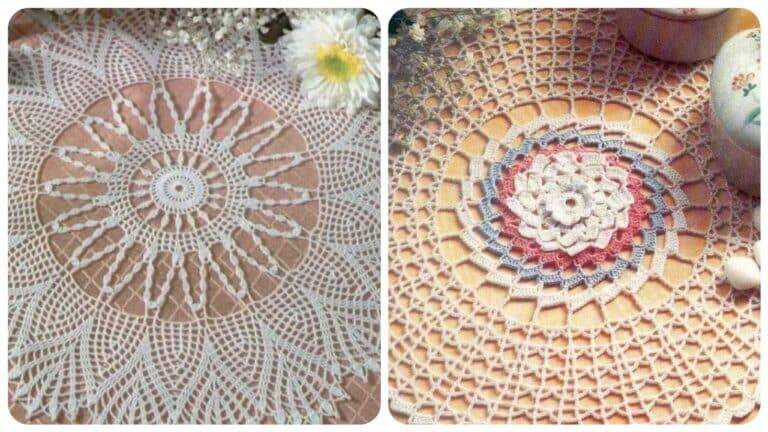 Elegância Artesanal: Centros de Mesa de Crochê com Gráficos