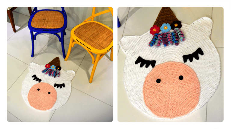 Receita Tapete de Crochê Unicórnio: Magia e Encanto para o Quarto Infantil