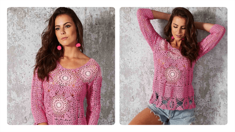 Receita Blusa de Crochê Mandala Anne: Elegância e Arte em Cada Ponto