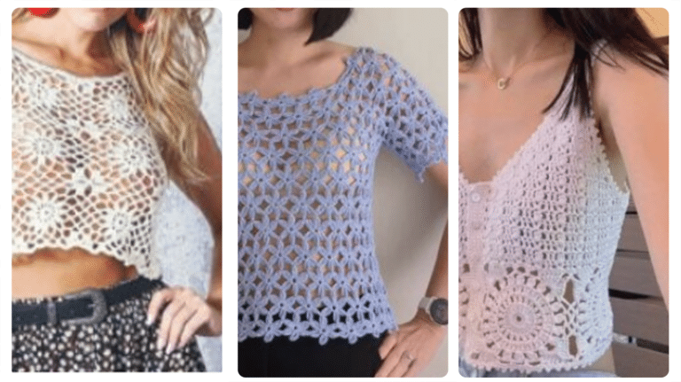 37 Blusas de Crochê Chic com Padrões Grátis!