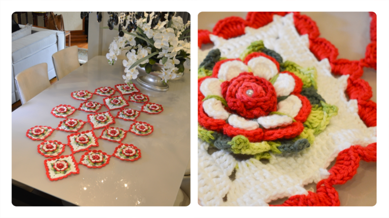 Receita Centro de Mesa de Crochê Flores: Charme e Elegância para sua Decoração!