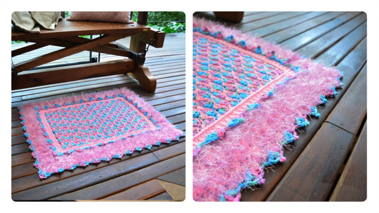 Receita Tapete de Crochê Retangular Multi Max Decore Rosa: Beleza e Versatilidade para o seu Lar!