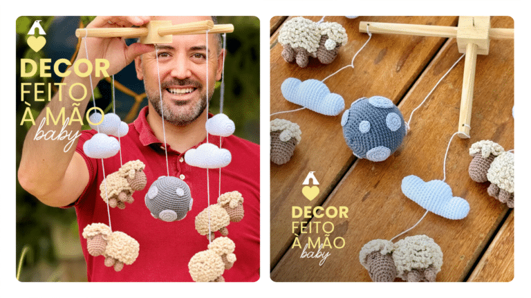 Receita Móbile de Carneirinhos de Crochê: Doçura e Encanto para o Quarto do Bebê