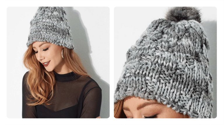 Receita Gorro de Tricô Fácil Cinza para Outono/Inverno 2024: Estilo e Aconchego em uma Peça