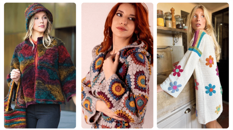 Crochê Moderno: Blusas de Crochê Coloridas para Outono/Inverno 2024 – Estilo e Conforto com um Toque de Cor!