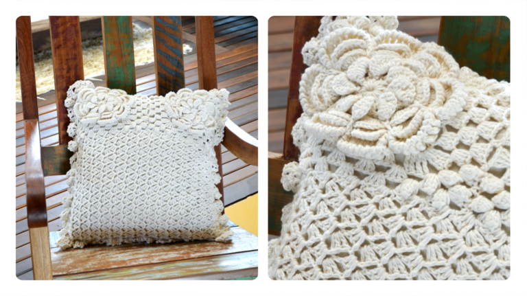 Receita Almofada de Crochê Flores Naturais: Beleza e Conforto Para Seu Lar