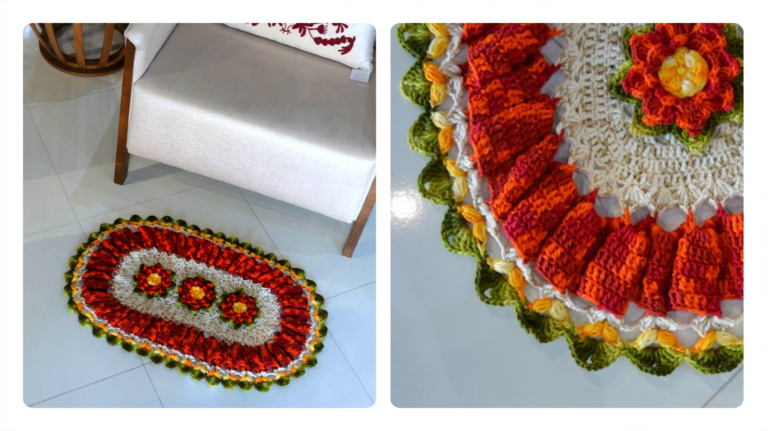 Receita Tapete de Crochê Delicado: Elegância e Conforto para o Seu Lar