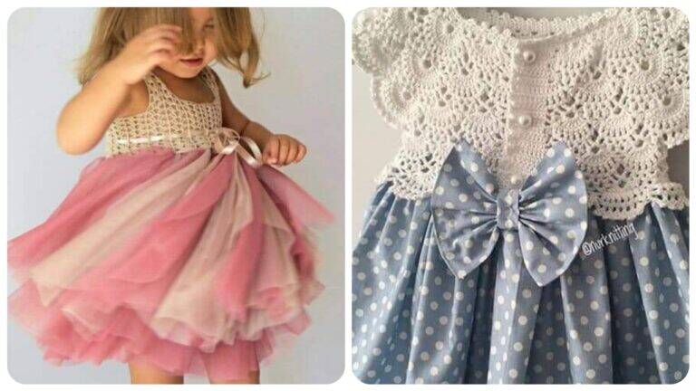 Encanto Infinito: Vestidinhos de Crochê Infantil com Tecido para Festas Especiais