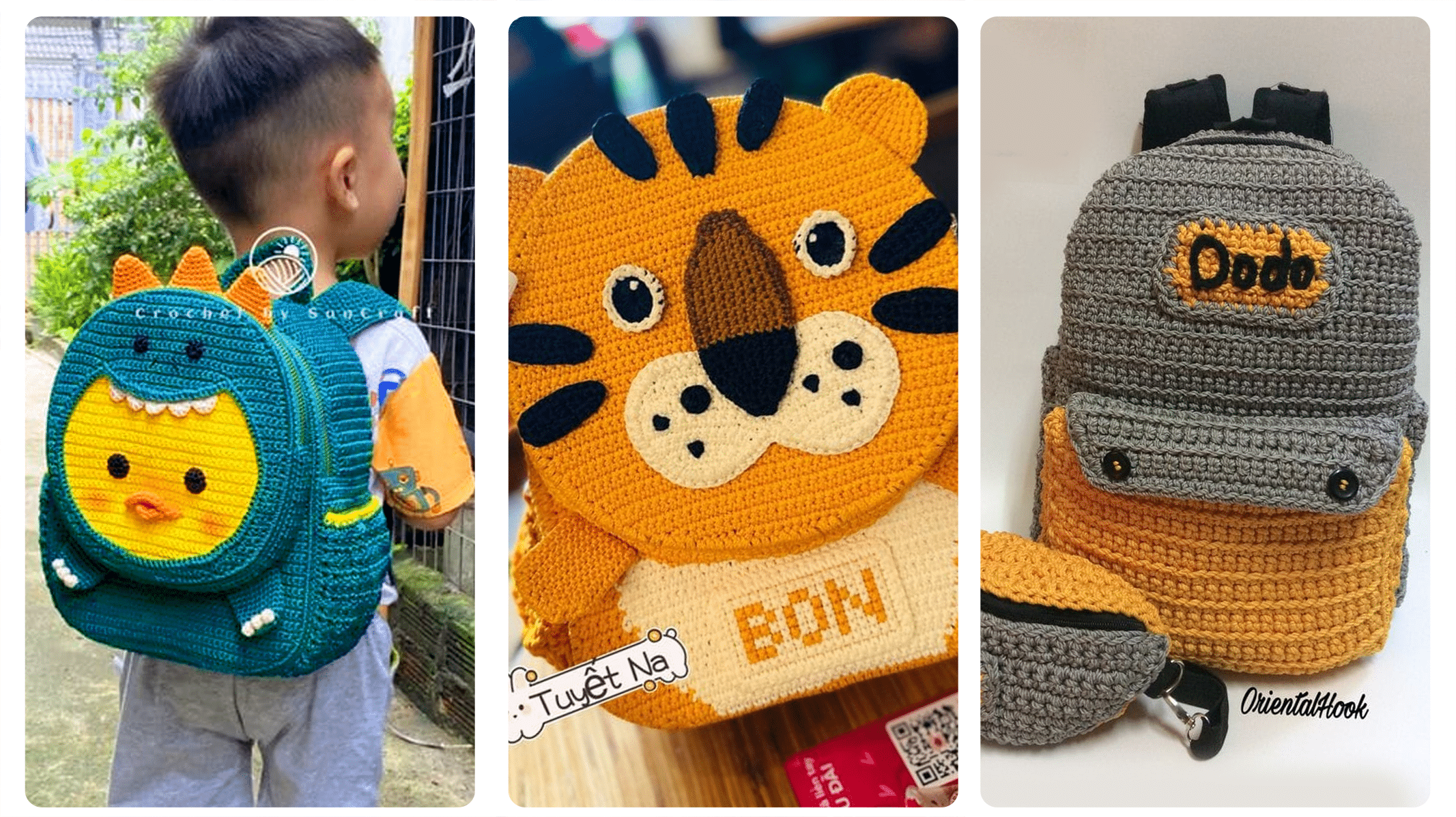Mochilas Infantis em Crochê: Charme e Praticidade para os Pequenos!