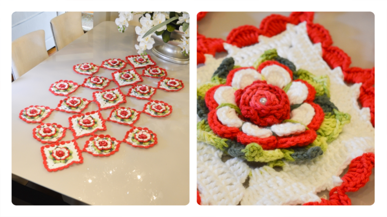 Receita Centro de Mesa em Crochê Flores: Charme e Elegância para sua Decoração