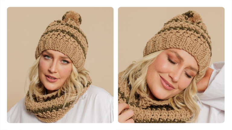Conjunto de Tricô Gola e Gorro Paquera: Elegância e Conforto para o Inverno