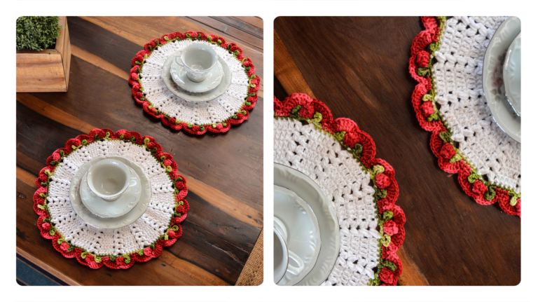 Sousplat em Crochê do Campo: Elegância e Charme para a Sua Mesa