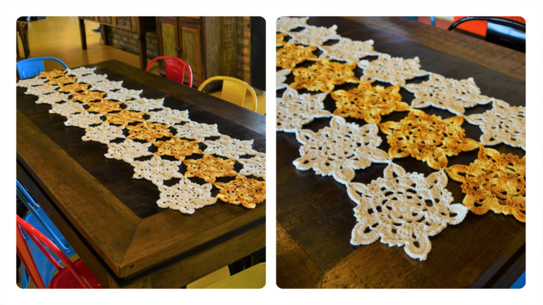 Trilho de Mesa de Crochê Retangular Motivos Florais: Beleza e Delicadeza para Sua Mesa