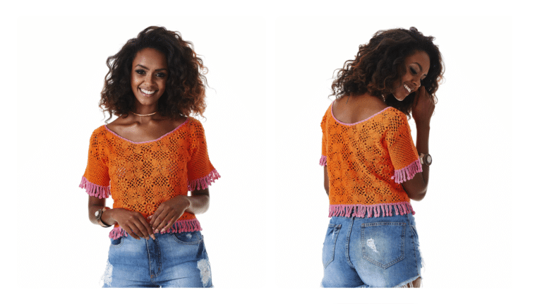 Receita Blusa de Crochê Motivos