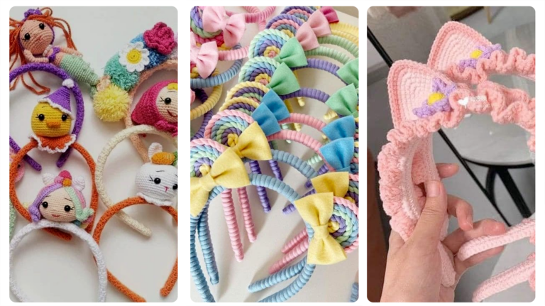 Ideias de Crochê Criativo: Tiaras de Crochê – Uma Excelente Fonte de Lucros!