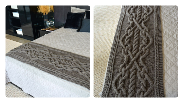 Receita Peseira em Tricô Noturna: Elegância e Aconchego para o seu Quarto