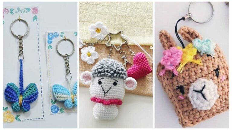 Ideias de Crochê Criativo – Chaveiros de Crochê Utilizando a Técnica Amigurumi