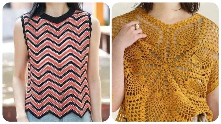 Blusas em Crochê: Modelos Lindos e com Gráficos para Você Copiar