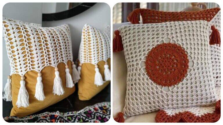 Criatividade em Laços: Inspirando-se com Almofadas de Crochê Feitas à Mão