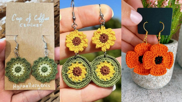 Brincos de Crochê: Elegância Artesanal e Sustentável