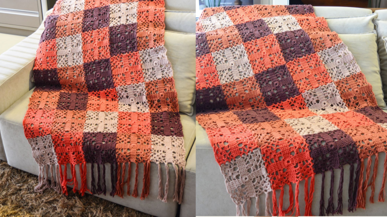 Receita Manta de Crochê Harmonia: Conforto e Elegância para Seu Lar