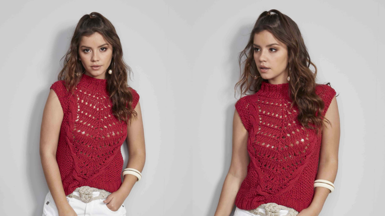 Receita Blusa de Crochê Rubi: A Elegância Acentuada com um Toque de Cor
