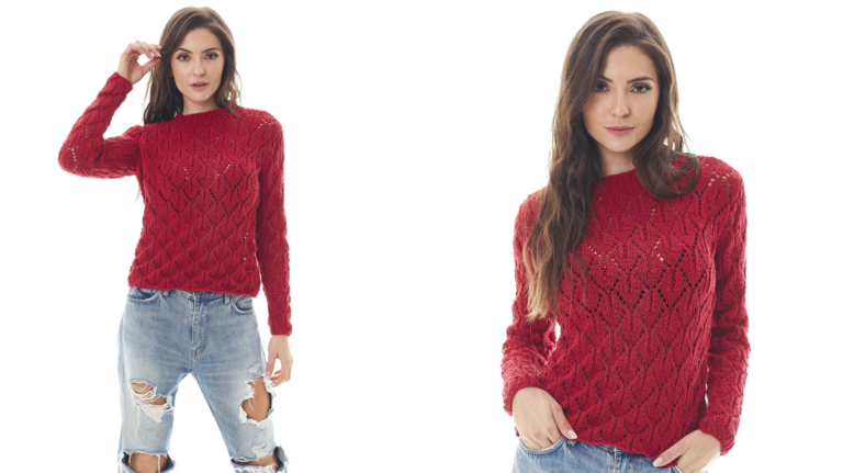 Receita Blusa de Crochê Vermelha em Ponto Ajurado