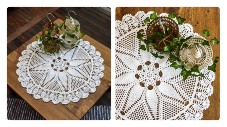 Toalha de Crochê Redonda Duna: Elegância e Sofisticação para Sua Mesa