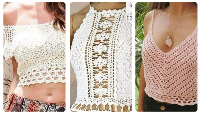 Blusinhas de Crochê: 8 Modelos com Gráficos para Copiar!