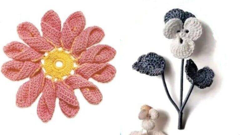 Flores de Crochê para Aplicação: O Toque Final Perfeito para Personalizar suas Peças Artesanais