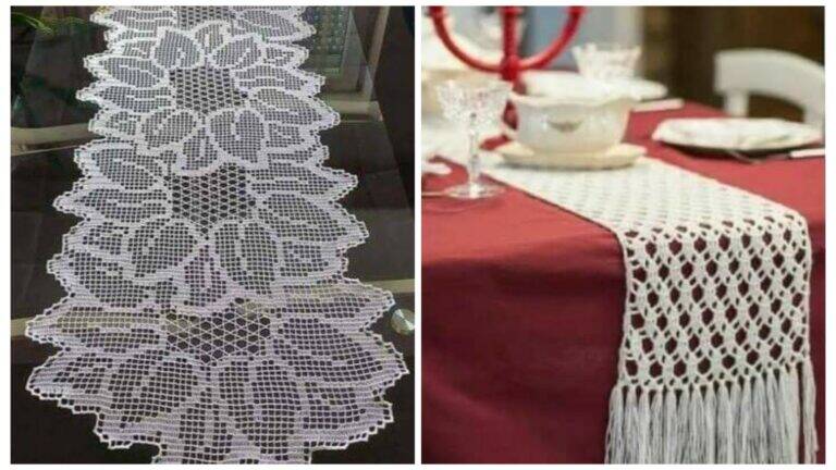 Crochê de Luxo: Caminhos de Mesa em Crochê para Sua Casa Ficar Linda