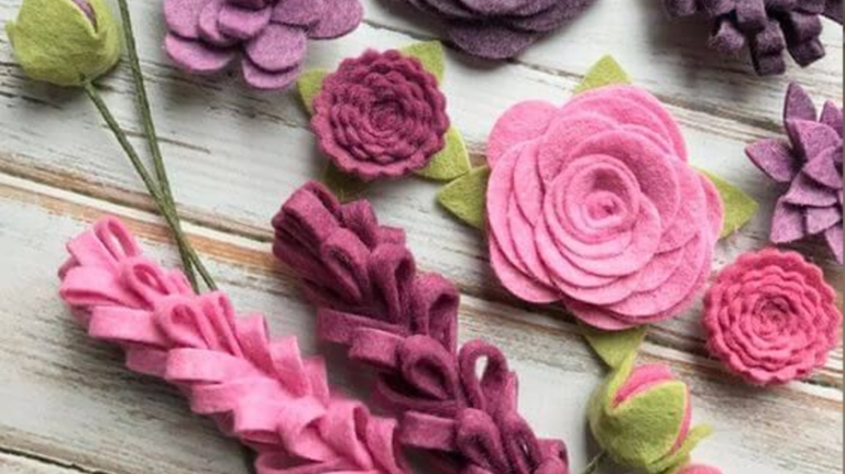 Faça Agora Mesmo Flores Lindas em Feltro para Utilizar de Diversas Maneiras!