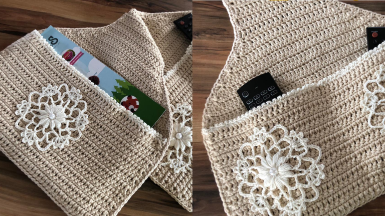 Porta-Controle Remoto de Crochê: Organização e Charme para Sua Sala