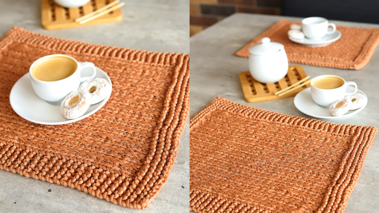Receita Jogo Americano de Tricô Cappuccino: Elegância e Conforto para Sua Mesa