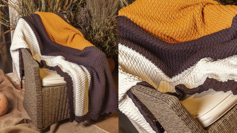 Manta de Crochê para Sofá Listras: Conforto e Estilo em Cada Detalhe