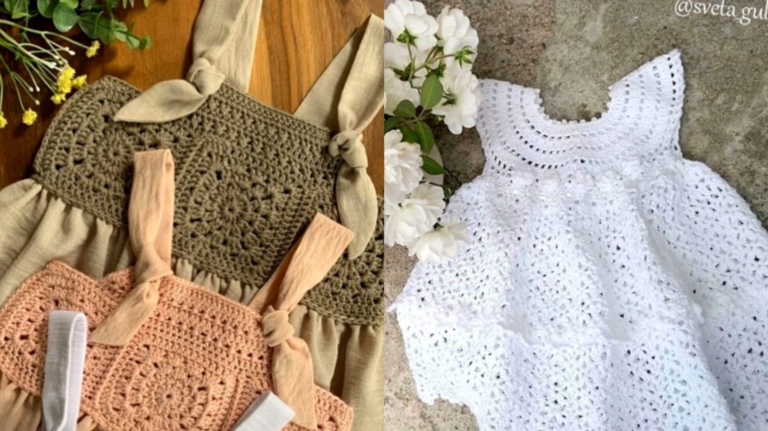 Vestidinhos de Crochê Infantil – Padrões de crochê premium com Gráficos!
