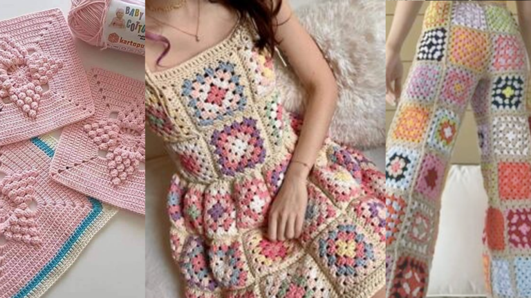 16 Modelos de Squares de Crochê com Gráficos: A Base Versátil para Diversos Projetos