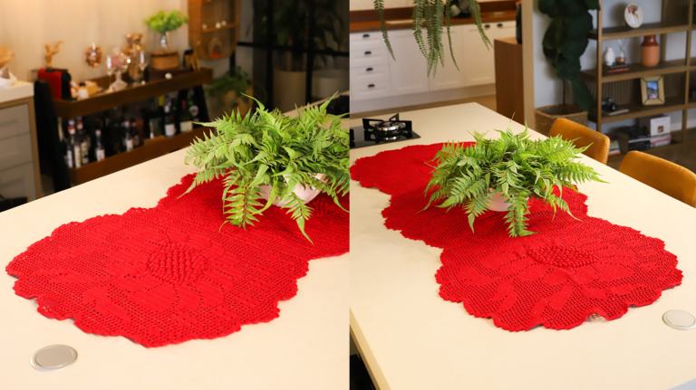 Centro de Mesa em Crochê Paixão: Um Toque de Elegância para Sua Decoração