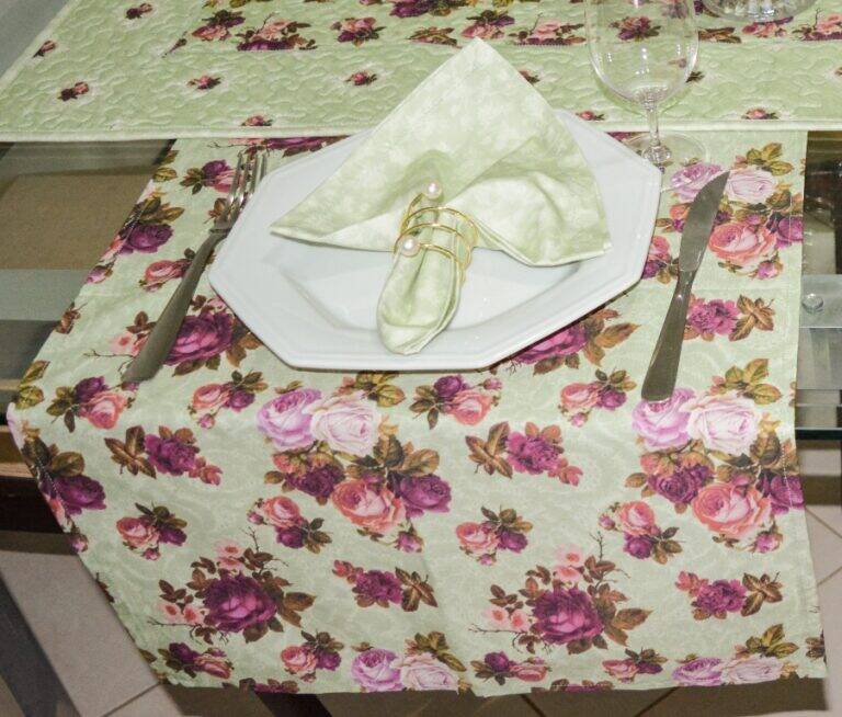 jogo de jantar floral