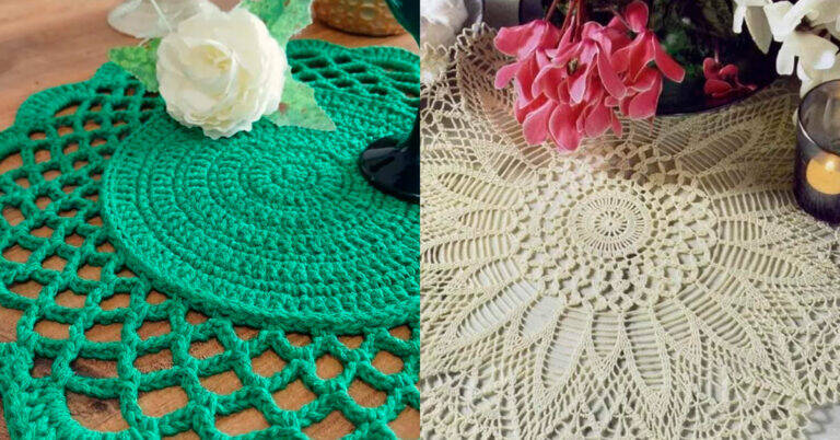 Centros de Mesa Redondos em Crochê: Mais Elegância na Decoração