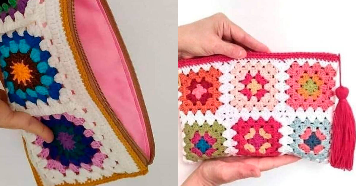 Carteiras de Crochê Fáceis com Quadradinhos: Peças Práticas e Estilosas