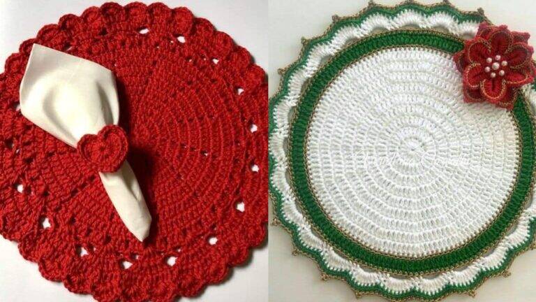 Guia de Sousplats de Crochê para uma Mesa de Natal Encantadora