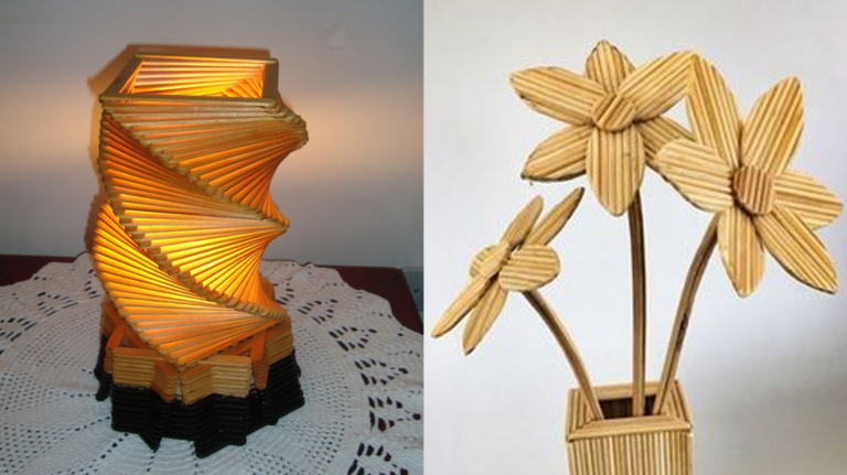 Artesanatos para Decoração Feitos com Palitos de Churrasco