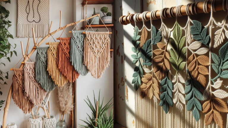 Ideias Incríveis Feitas de Macramê para uma Decoração Boho Chic
