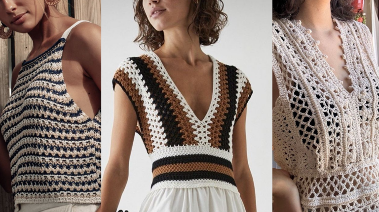 Regatas de Crochê de Moda que Estão Bombando no Verão de 2024