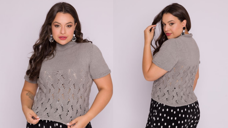Blusa de Tricô e Crochê Lorena: Sofisticação e Conforto em Uma Só Peça